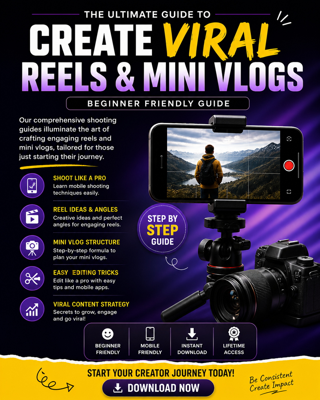 💯 Reels & Vlog Shooting Course premium / high-class